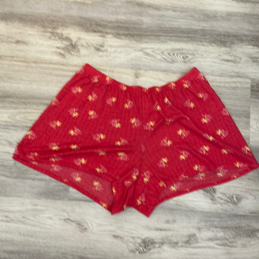 Charter Club Intimates Hot Pink with Yellow & White Palm Trees Women’s PJ Shorts